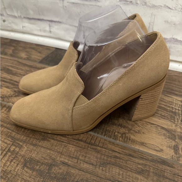 Joie Size 8‎ Wevenly Tan leather Chunky Block Heel Pump Shoe - Picture 3 of 12